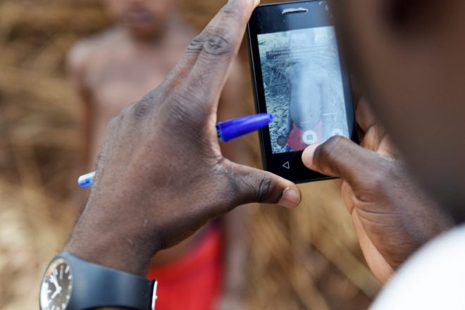 De SkinApp in gebruik in Mozambique